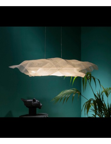 Lámpara colgante LED de metal chapada en oro regulable 2800K – Aura – MYO