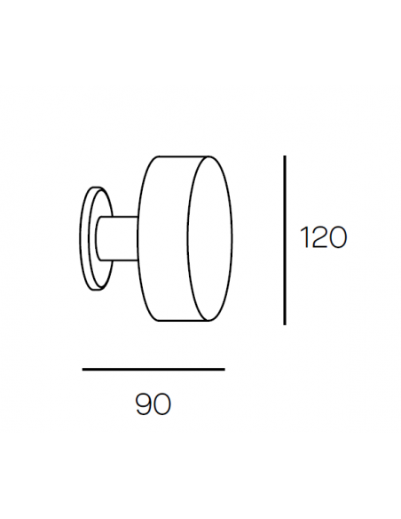 Aplique de pared de metal en 3 colores – Peak - Milán