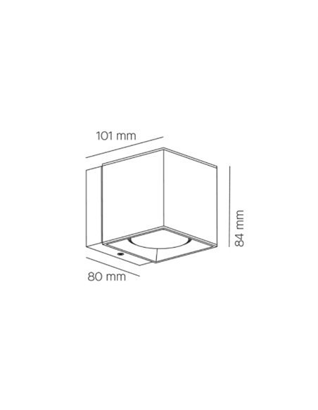 Aplique de pared Dau 80 GU10 - Milán