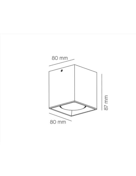 Plafón de techo Dau 80 GU10 – Milán