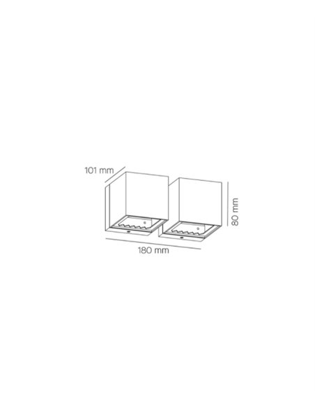 Aplique de pared Dau 180 G9 - Milán