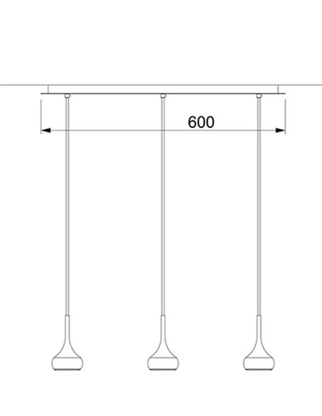 Lámpara colgante Mini Maxi 3 luces – Pujol Iluminación
