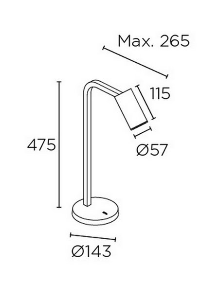 Lámpara de mesa de escritorio Simply - Leds C4