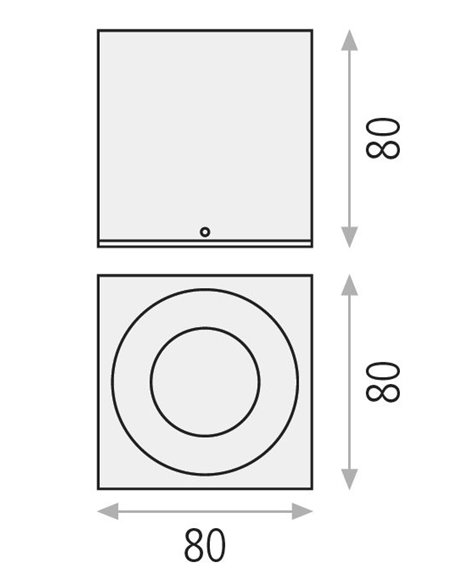 Plafón de exterior Branco - ACB