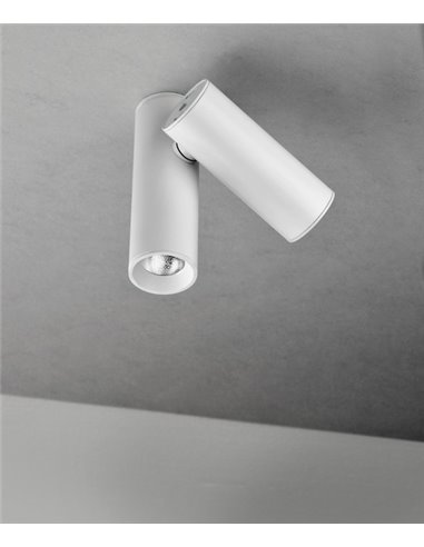 Foco de techo LED Ø 4 cm y 8,5 cm de alto de acero en 2 acabados regulable 2700K – Doble Haul - Milán