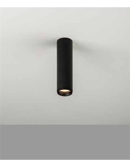 Foco de techo LED Ø 5,5 cm y 21 cm de alto de acero en 2 acabados y 2 fuentes de luz regulable 2700K – Haul - Milán