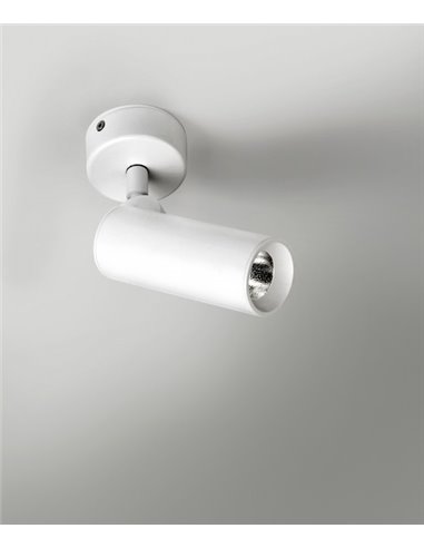 Foco de pared y techo LED en 2 acabados orientable y regulable 2700K – Haul - Milán