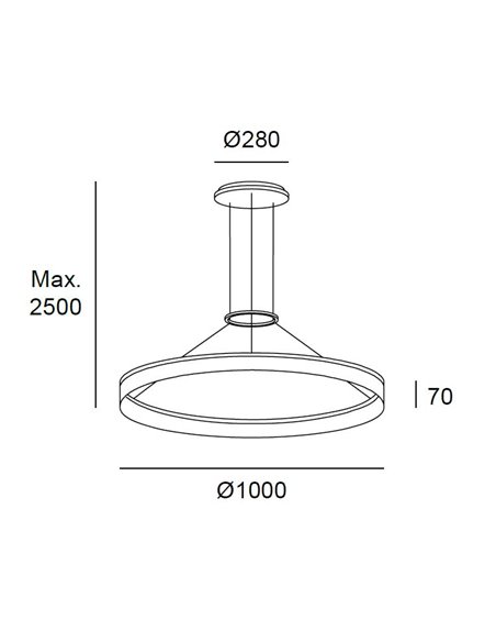 Lámpara colgante Circ Round – Leds C4 – Lámpara regulable 60/80/100 cm