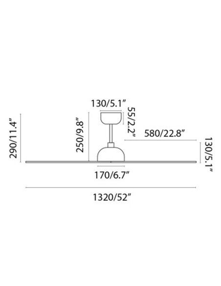Ventilador de techo blanco tres aspas Gotland - Faro