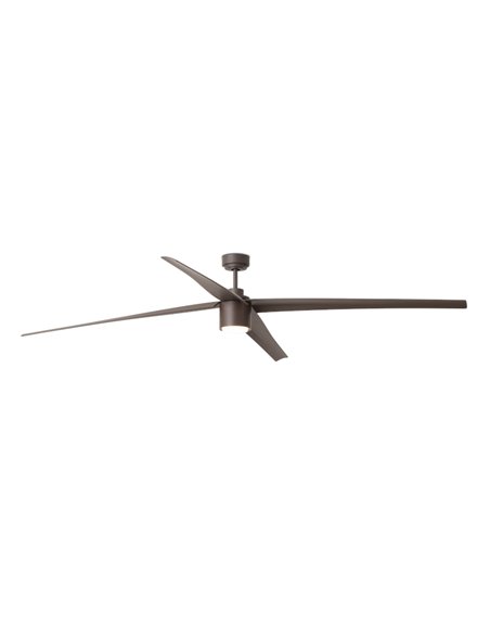 Ventilador de techo marrón con luz LED y motor DC Attos - Faro