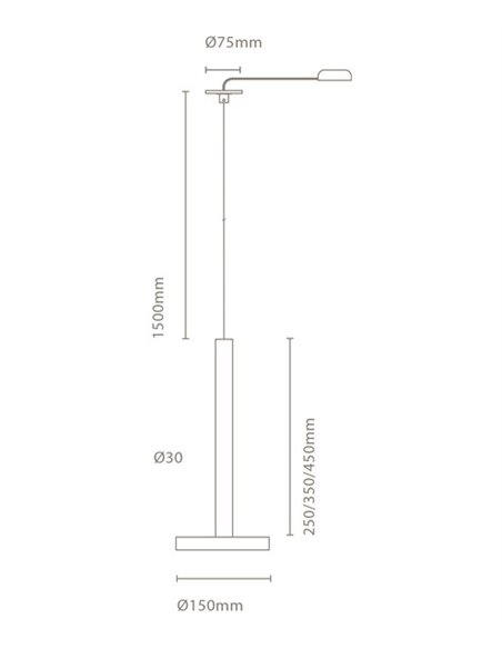 Lámpara de techo colgante 25 cm (falso techo) BCN 30 – Nexia