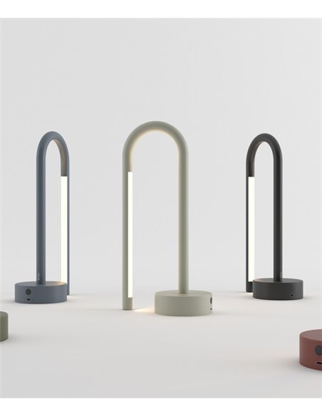 Lámpara de sobremesa Mini Bow - Nexia con batería e intensidad de luz regulable