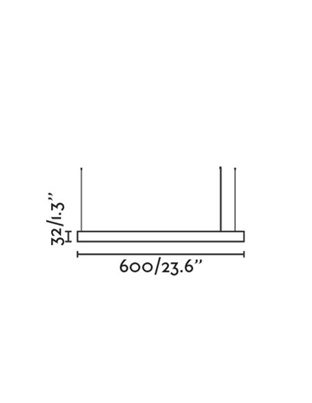 Lámpara colgante Vico – Faro – Florón empotrable, 60 cm/115 cm