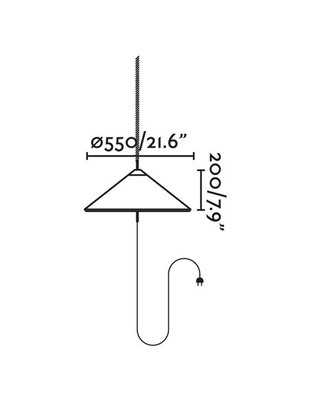 Lámpara portátil y colgante de exterior Saigon – Faro – Pantalla PEMD blanca, 55 cm