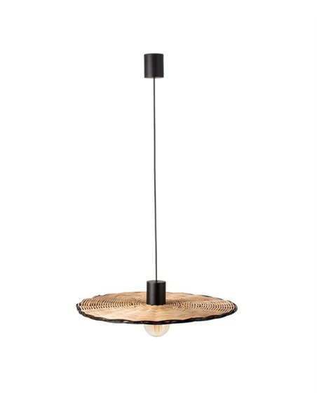 Lámpara colgante Costas – Faro – De ratán, 60-100 cm