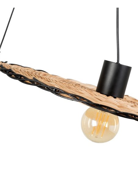 Lámpara colgante Costas – Faro – De ratán, 60-100 cm