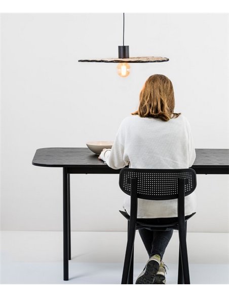 Lámpara colgante Costas – Faro – De ratán, 60-100 cm