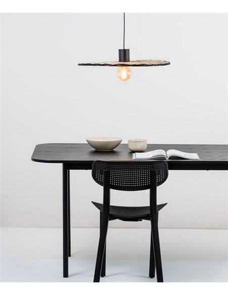 Lámpara colgante Costas – Faro – De ratán, 60-100 cm