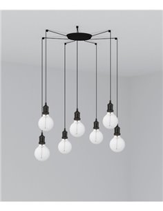 Lámpara colgante Art – Faro – Lámpara vintage 7 luces 
