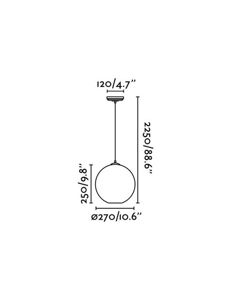 Lámpara colgante Clara – Faro – Tipo bola Ø 27 cm