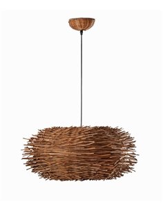 Lámpara colgante Nido – Faro – Pantalla de ratán, Ø 60 cm
