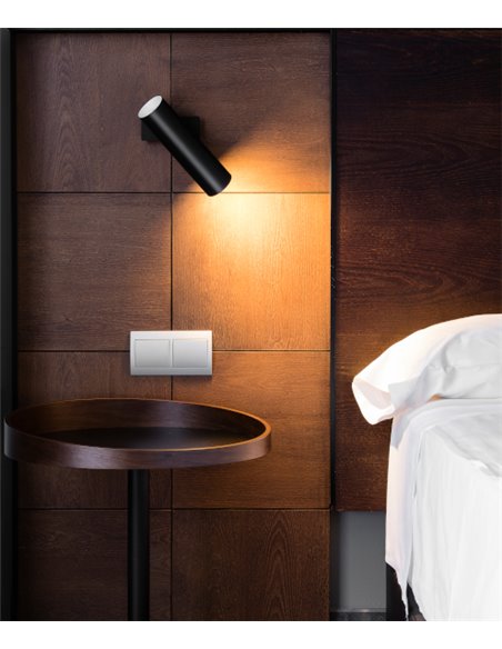 Aplique de pared Link – Faro – Blanco/Negro/Bronce, orientable