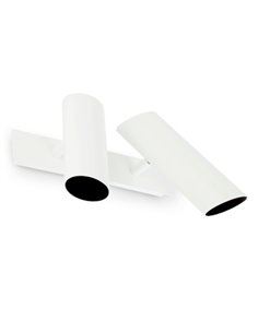 Aplique de pared Link – Faro – 2 luces, Acero blanco/negro