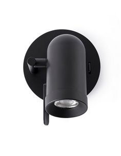 Aplique de pared Orleans – Faro – Orientable, blanco/negro/cromo 2