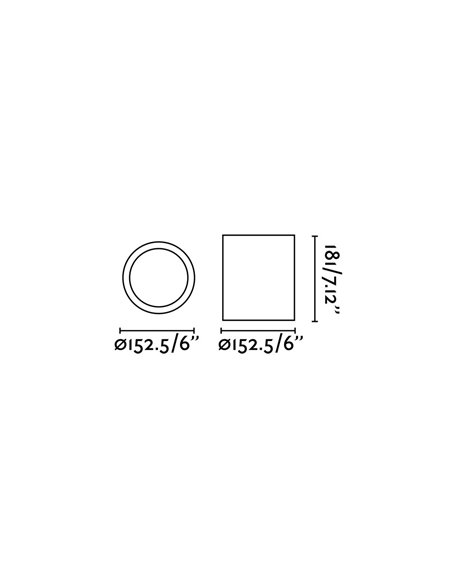 Plafón de techo Pote – Faro – Ø 15 cm 
