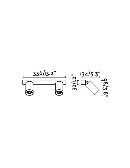 Aplique de pared Stan – Faro – Lámpara 2 luces, orientable