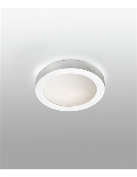 Plafón de techo Logos – Faro – Lámpara de baño, Blanco/Níquel