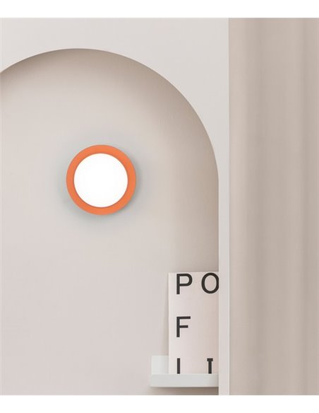 Aplique de pared baño May – Faro – Ø 12 cm, Acero, LED 2700K