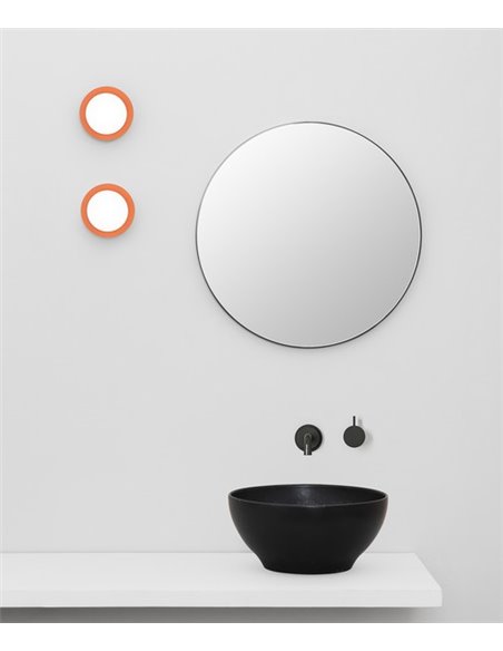Aplique de pared baño May – Faro – Ø 12 cm, Acero, LED 2700K