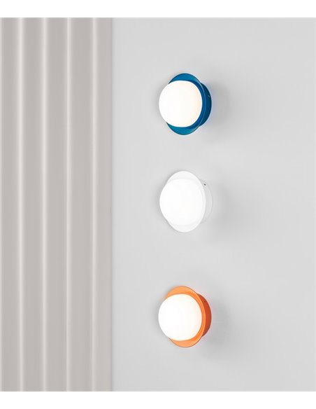 Aplique de pared baño May – Faro – Ø 12 cm, Acero, LED 2700K