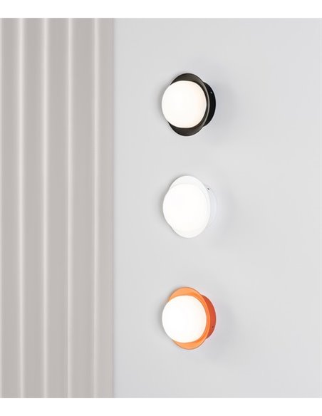 Aplique de pared baño May – Faro – Ø 12 cm, Acero, LED 2700K