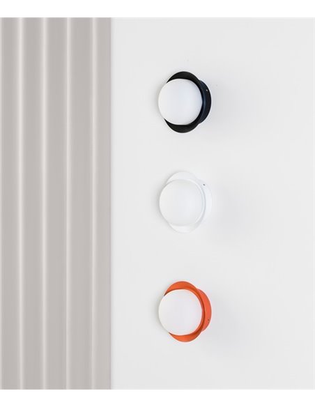 Aplique de pared baño May – Faro – Ø 12 cm, Acero, LED 2700K