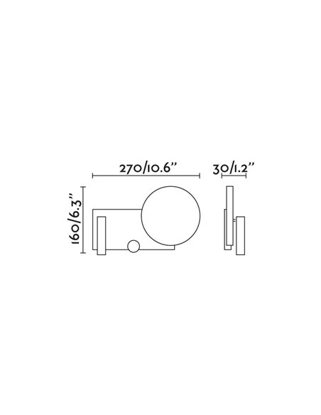 Lámpara aplique derecho con lector Klee – Faro – Acero gris, Atenuable, COB LED 2700K
