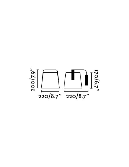 Aplique de pared Stood – Faro – Madera Cerezo, Orientable