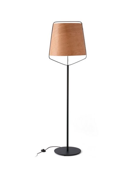 Lámpara pie de salón Stood – Faro – Madera Cerezo, 182 cm