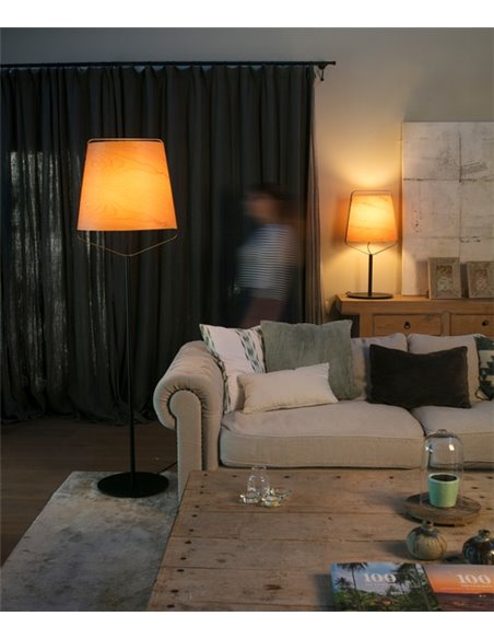 Lámpara pie de salón Stood – Faro – Madera Cerezo, 182 cm