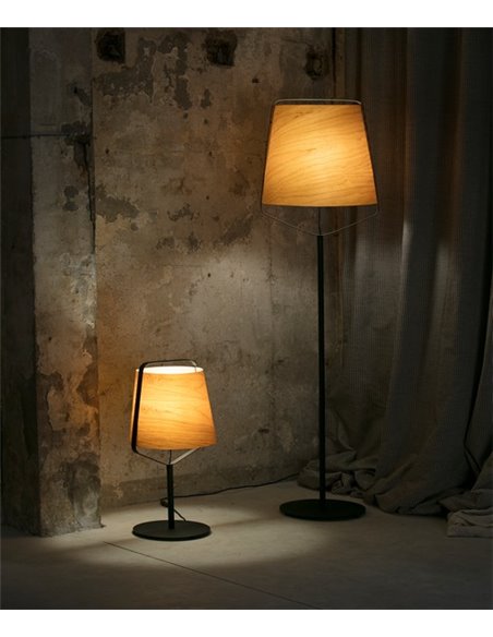 Lámpara pie de salón Stood – Faro – Madera Cerezo, 182 cm