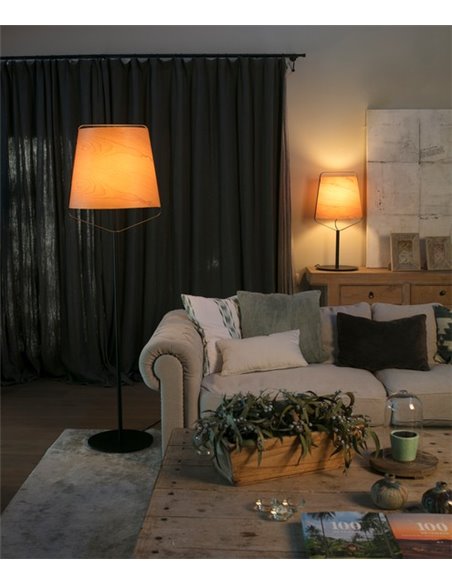 Lámpara pie de salón Stood – Faro – Madera Cerezo, 182 cm