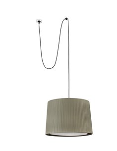 Lámpara colgante con clavija Samba – Faro – Cable 5m, Pantalla textil