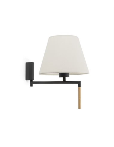 Aplique de pared Ron – Faro – Orientable, Pantalla textil