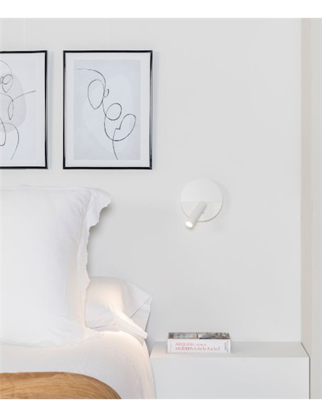 Aplique de pared con lector Duas – Faro – USB, LED 2700K