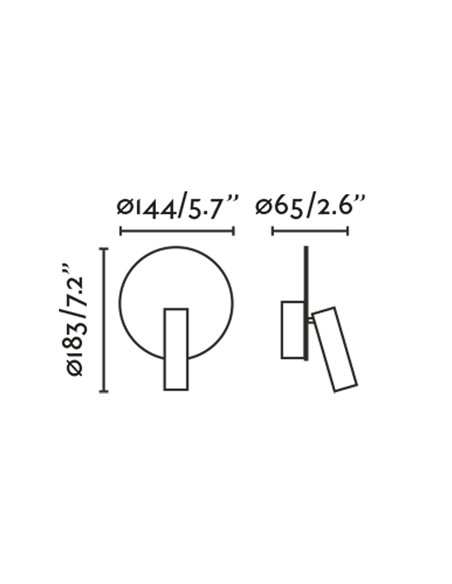 Aplique de pared con lector Duas – Faro – USB, LED 2700K