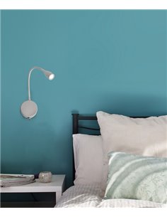 Aplique de pared Loke – Faro – Lámpara flexo de lectura LED, Orientable