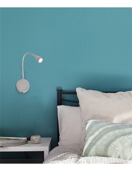 Aplique de pared Loke – Faro – Lámpara flexo de lectura LED, Orientable