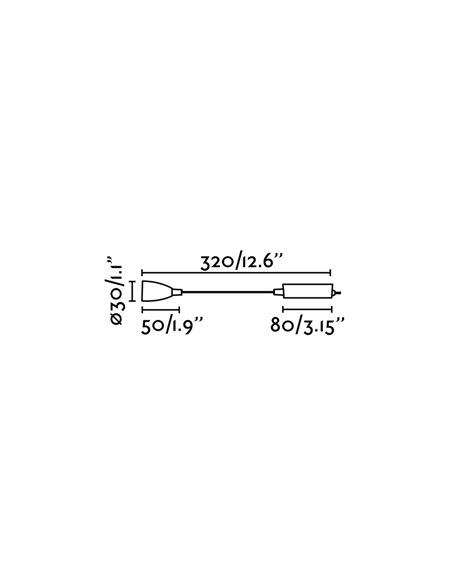Aplique de pared Loke – Faro – Lámpara flexo de lectura LED, Orientable