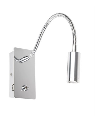 Aplique de pared Juliet – Faro – Con flexo LED, Cargador USB, Cromo